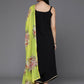 Ahalyaa Women's Traditional wear Kurta Set - Black | Swadesiicart