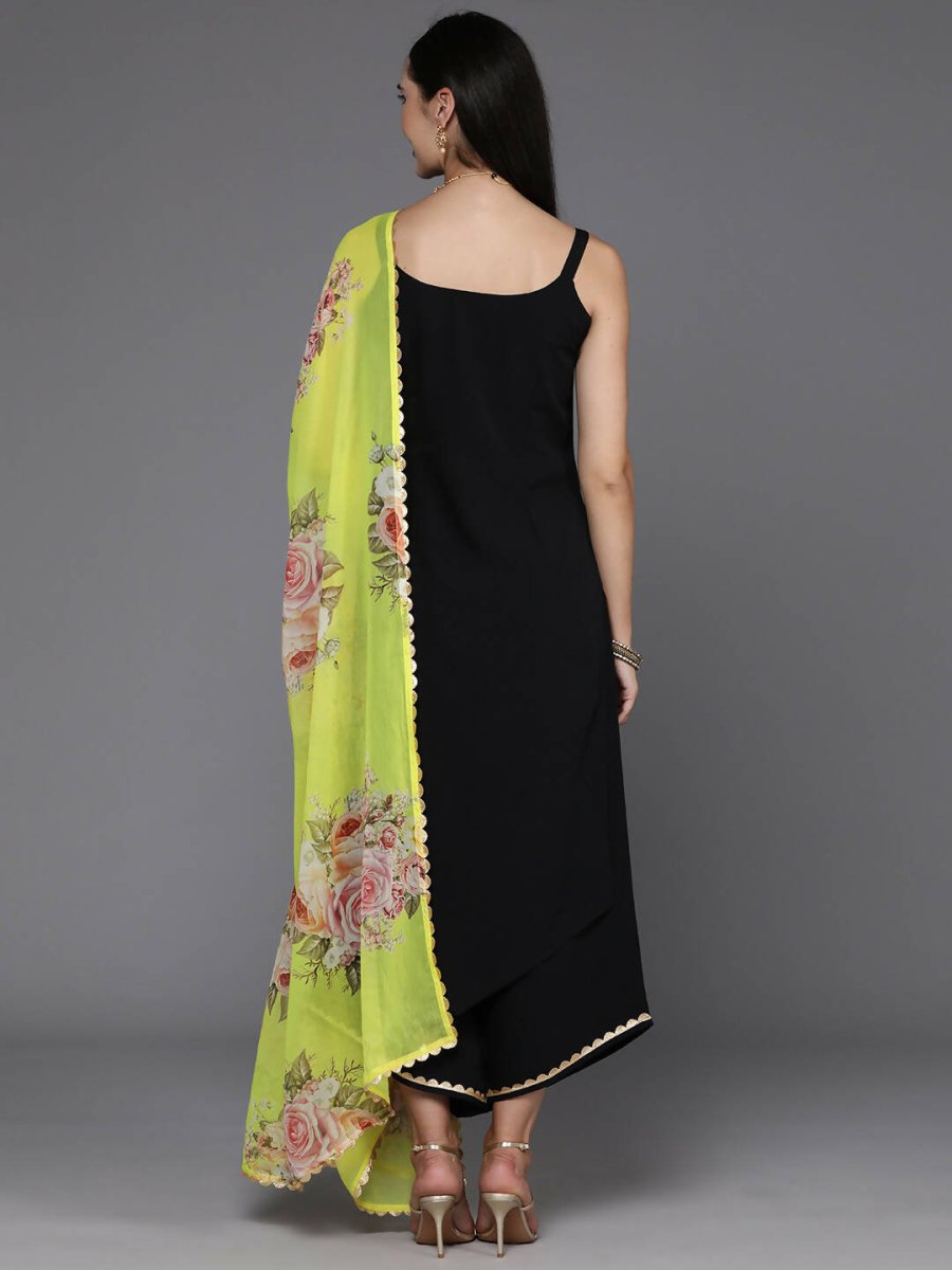 Ahalyaa Women's Traditional wear Kurta Set - Black | Swadesiicart