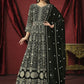 Stunning Black Front & Back Embroidered Trendy Anarkali Suit - Emponline | Swadesiicart