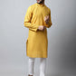 Even Apparels Yellow Color Pure Cotton Men's Kurta With Side Placket (SLD1192) | Swadesiicart