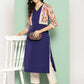 Ahalyaa Women's Traditional wear Kurta - Navy Blue | Swadesiicart