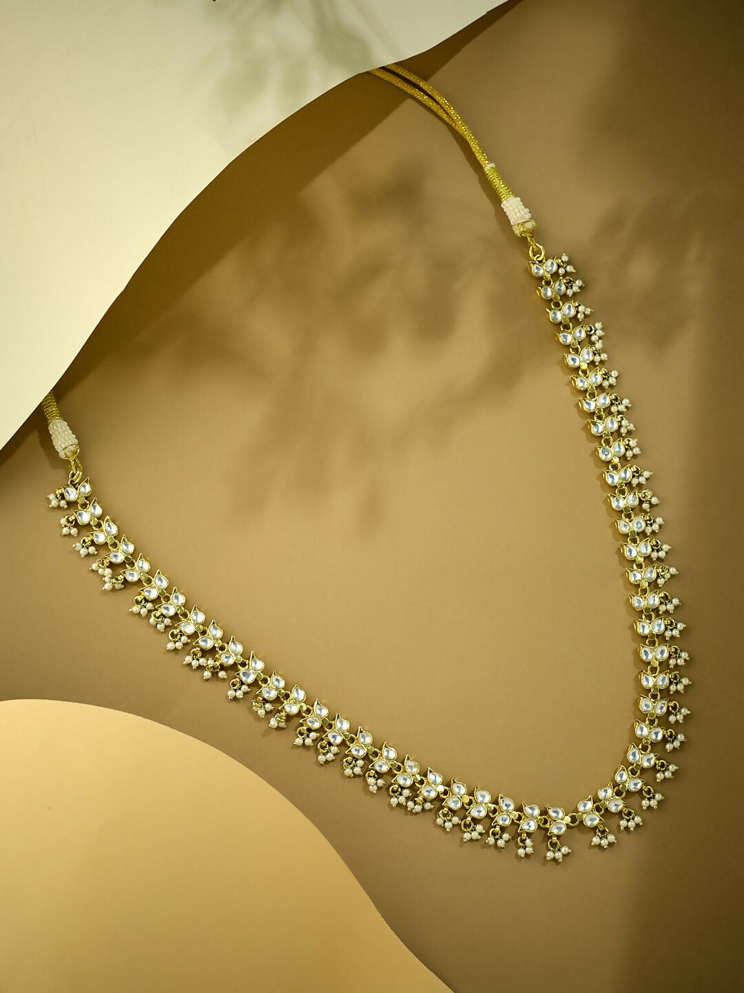 Nuyug 22K Gold-Plated Kundan & Pearl Studded Matha Patti Head Jewellery | Swadesiicart