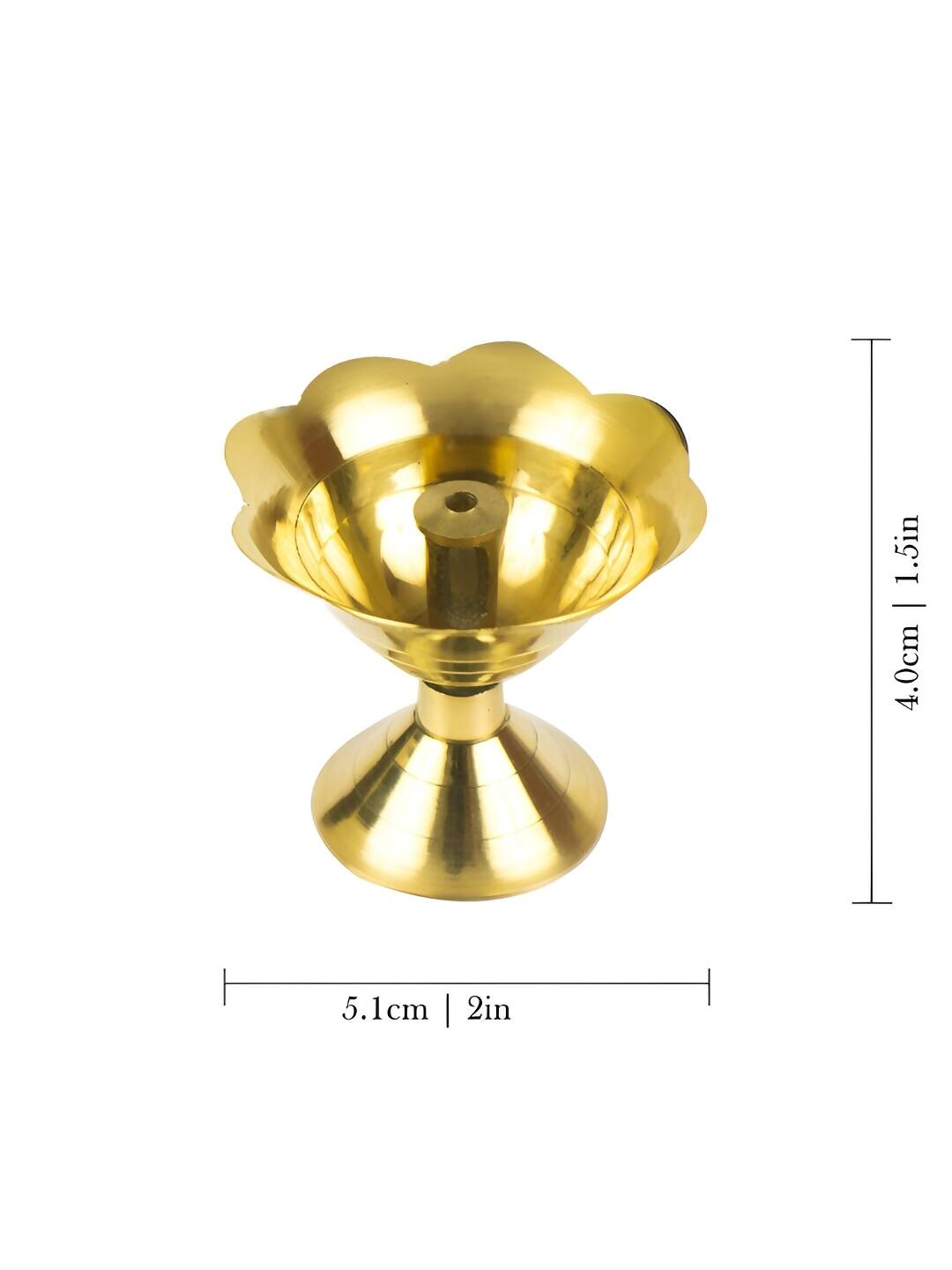 Spillbox Gold Toned Brass Small Diya | Swadesiicart