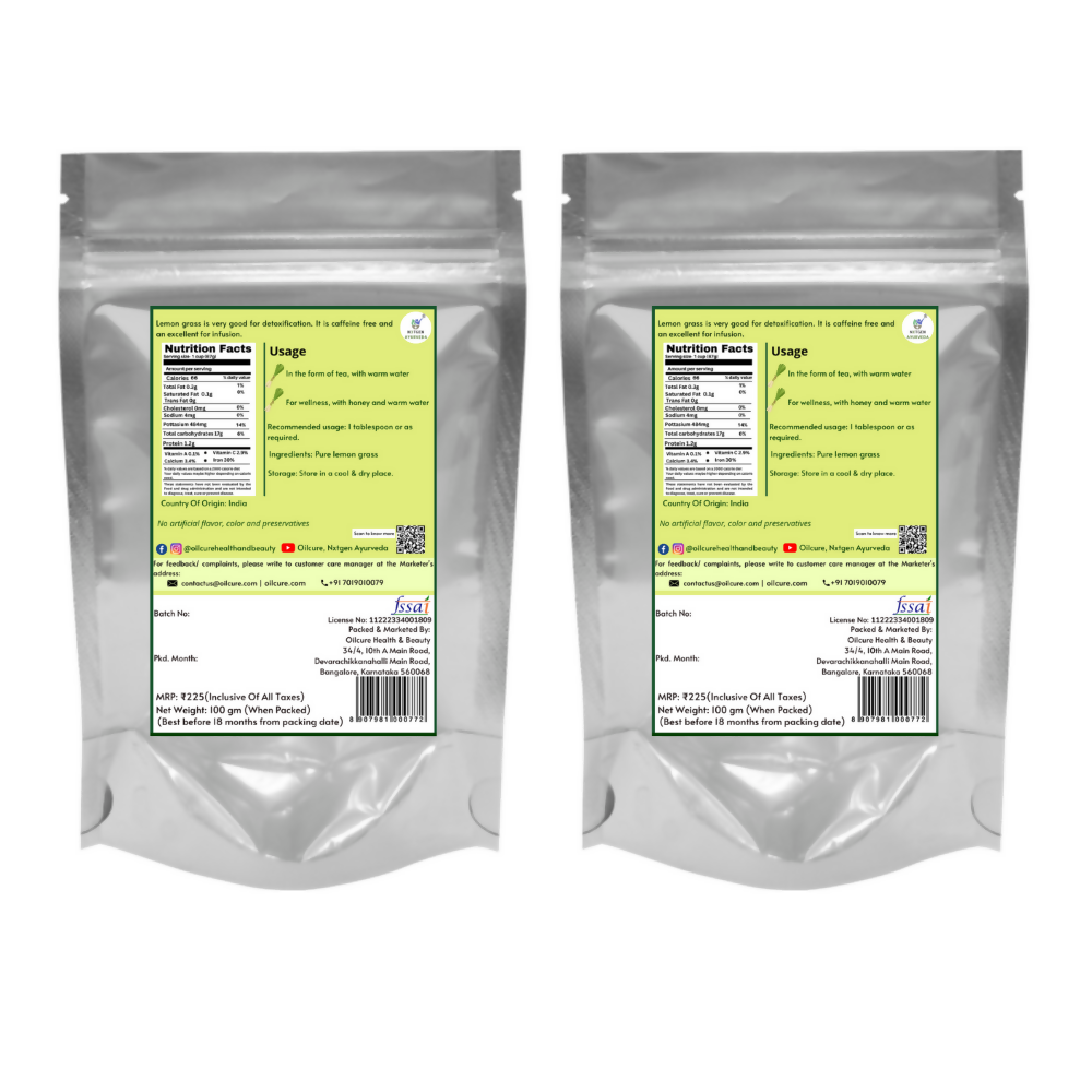 Nxtgen Ayurveda Lemon Grass Pure Infusion - Swadesiicart