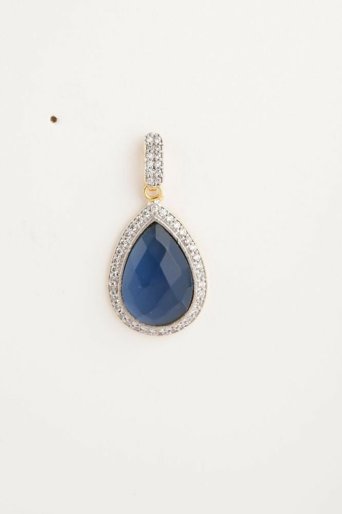 Nuyug 22K Gold Plated Azure Muse Contemporary Drop Earrings | Swadesiicart