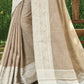 Shree Shyam Fashion Light Brown Linen Saree