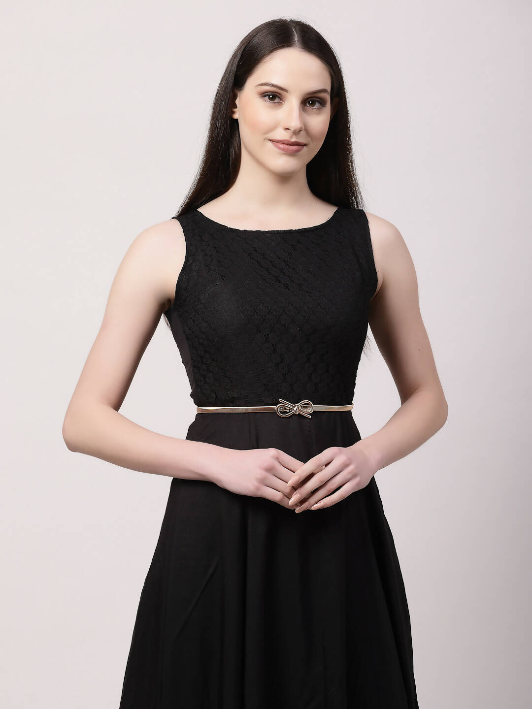 NVR Women Circular Gold-Polished Stretchable Metal Belt | Swadesiicart