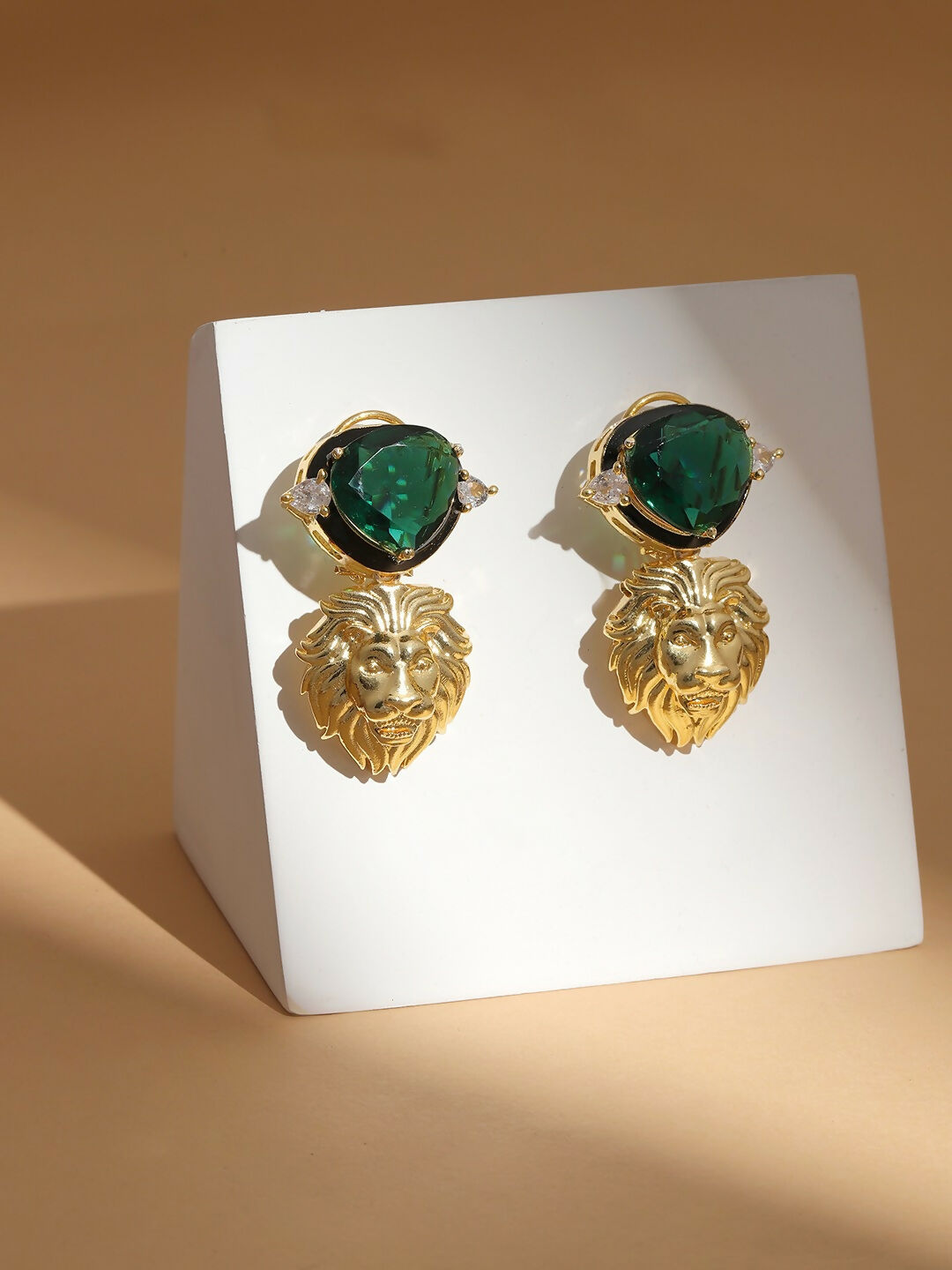 Green Danglers- Ruby Raang | Swadesiicart