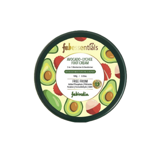 Fabessentials Avacado Lychee Foot Cream - FabIndia Limited