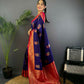 Joban Fashion Maroon Peacock Banarasi Silk Sarees | Swadesiicart