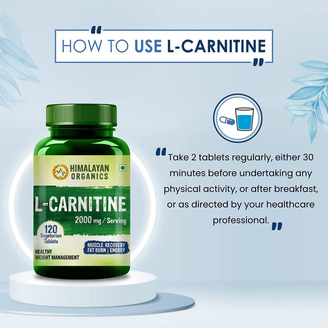 Himalayan Organics L Carnitine 2000mg/Serving Tablets | Swadesiicart