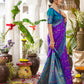 Shree Shyam Fashion Violet Soft Silk Saree