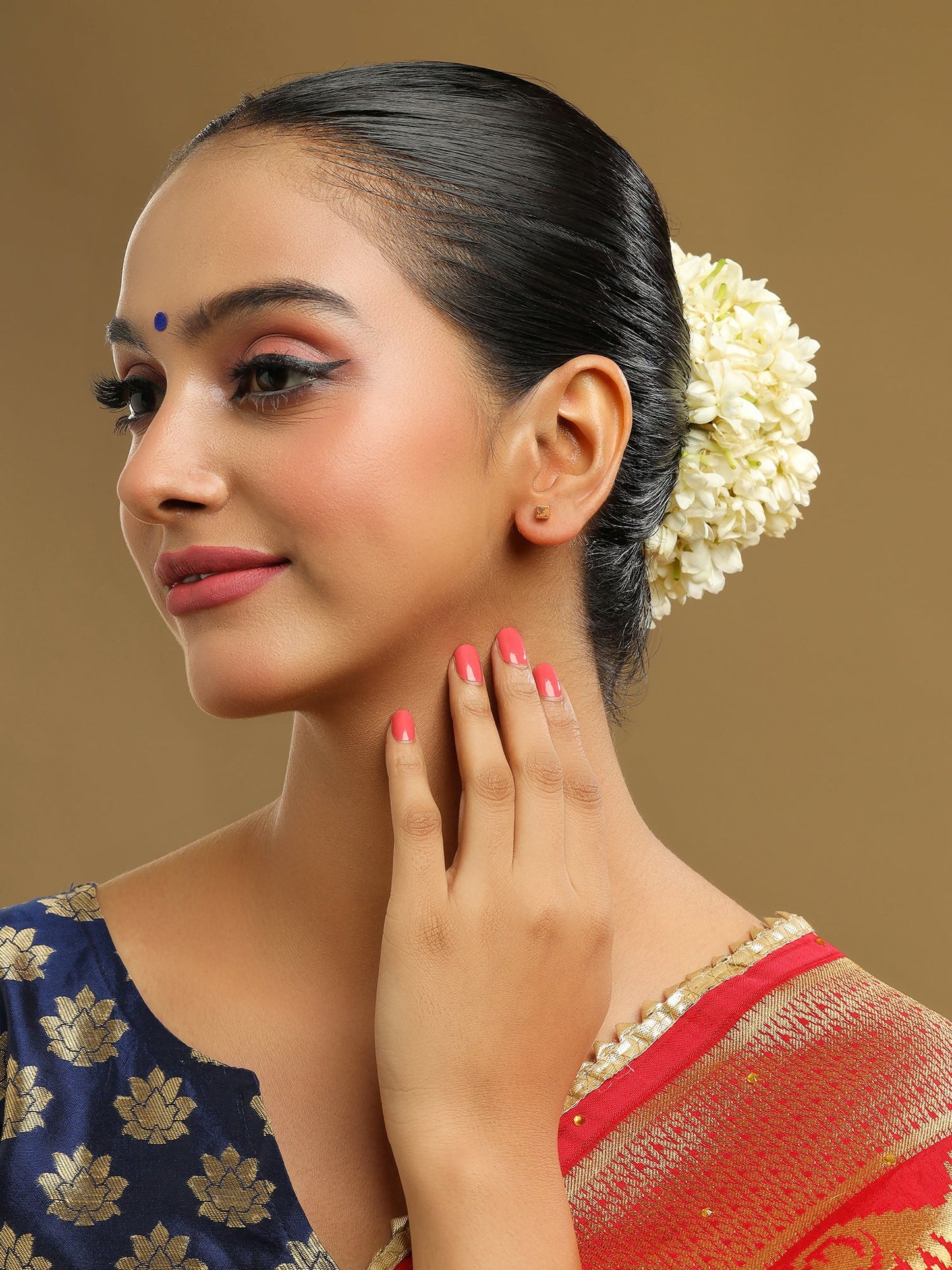 Ruby Raang Golden Square Studs | Swadesiicart