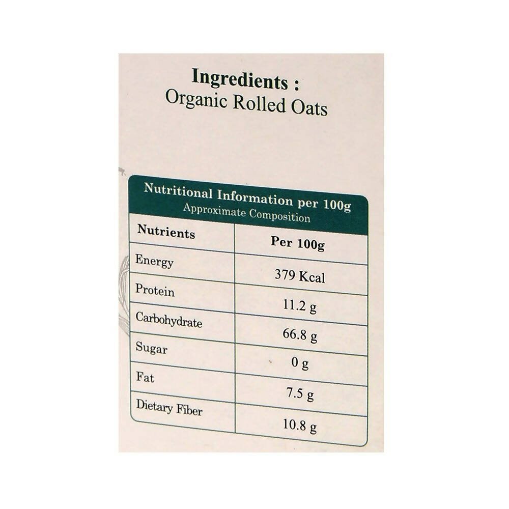 Arya Farm Organic Rolled Oats - Swadesiicart