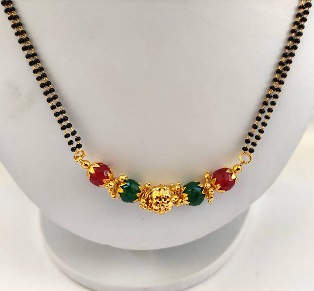 Simple Multicolor Blackbeads / Mangalsutra | Swadesiicart