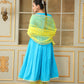 Pomcha Jaipur Blue Saadgi Blue Mirror Work Anarkali Set | Swadesiicart