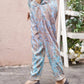 Light Blue Rayon Paisley Printed Top with Matching Bottom - Eesha - Swadesiicart