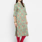 NOZ2TOZ Women Light Green Rayon Kurta (1Pc) - Swadesiicart