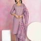 Ethnic Festive Wear Viscose Chanderi Purple Stitched Suit With Dupatta - Tanisha | Swadesiicart