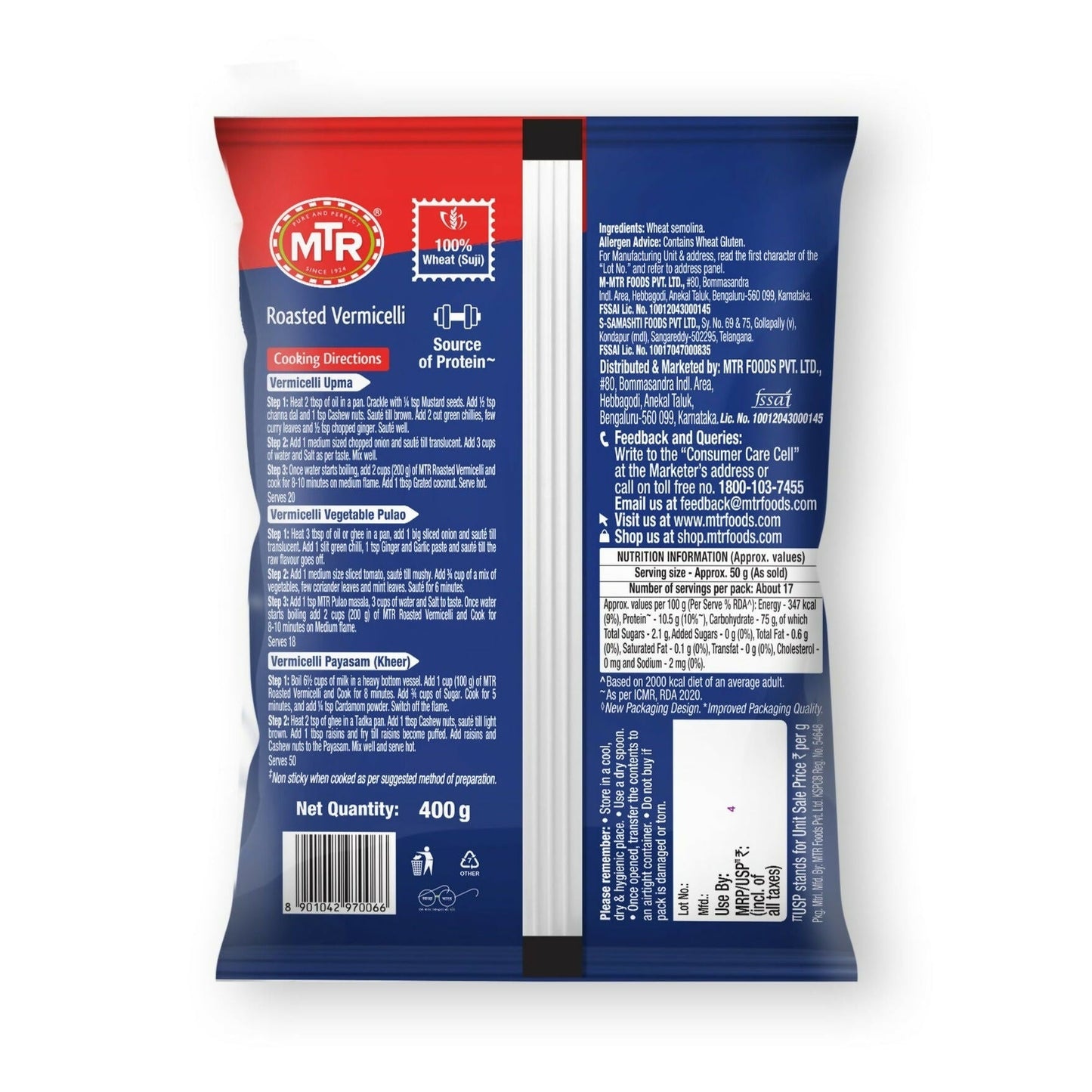 MTR Roasted Vermicelli - Swadesiicart
