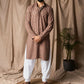 Brown Rayon Thread Embroidery Work Kurta Set - Mahotsav