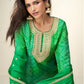 Anaita Green Chinon Stitched Suit with Digital Print & Embroidery Coding Sequence Work