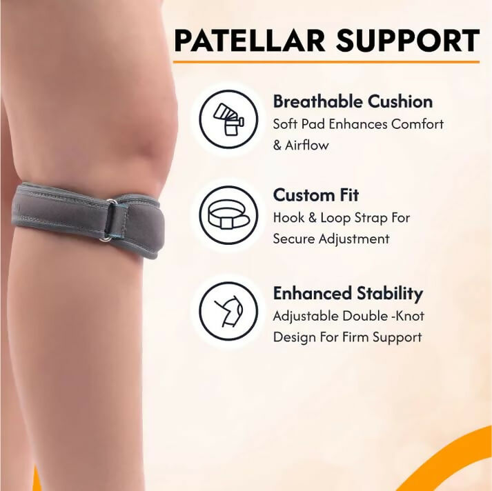 Orth-rem Patella Stabilizer (Pair) Knee Support Strap | Swadesiicart