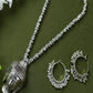Mominos Fashion Johar Kamal Silver-Plated Brass Finish Budha Long Neckalce For Women - Mominos Fashion