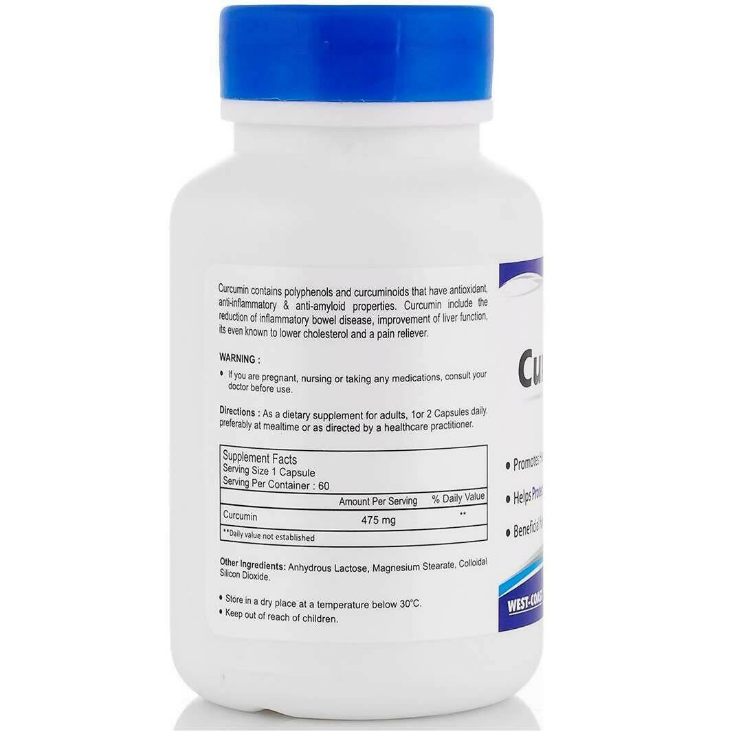 Healthvit Ultra-Pure Curcumin 475mg Capsules - Swadesiicart