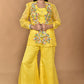 Morchari Women Hand Embroidery Crop Top-Yellow - Swadesiicart