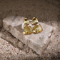 Yellow Duet Stone Earrings- Ruby Raang | Swadesiicart