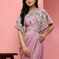 Pink Chiffon Solid Ready to wear Saree with stitched Blouse - Aayan | Swadesiicart