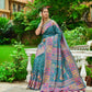 Vishnu Weaves Women's Rama Banarasi Silk Kashmiri Woven Saree with Blouse - Swadesiicart