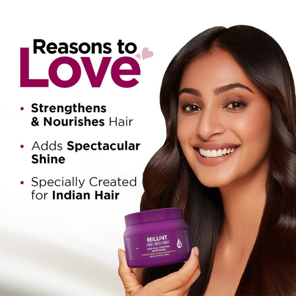 BBlunt Hair Fall Control Hair Mask With Pea Protein & Caffeine - Limited Time Offer - Swadesiicart