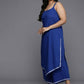 Ahalyaa Women's Traditional wear Kurta Set - Blue | Swadesiicart