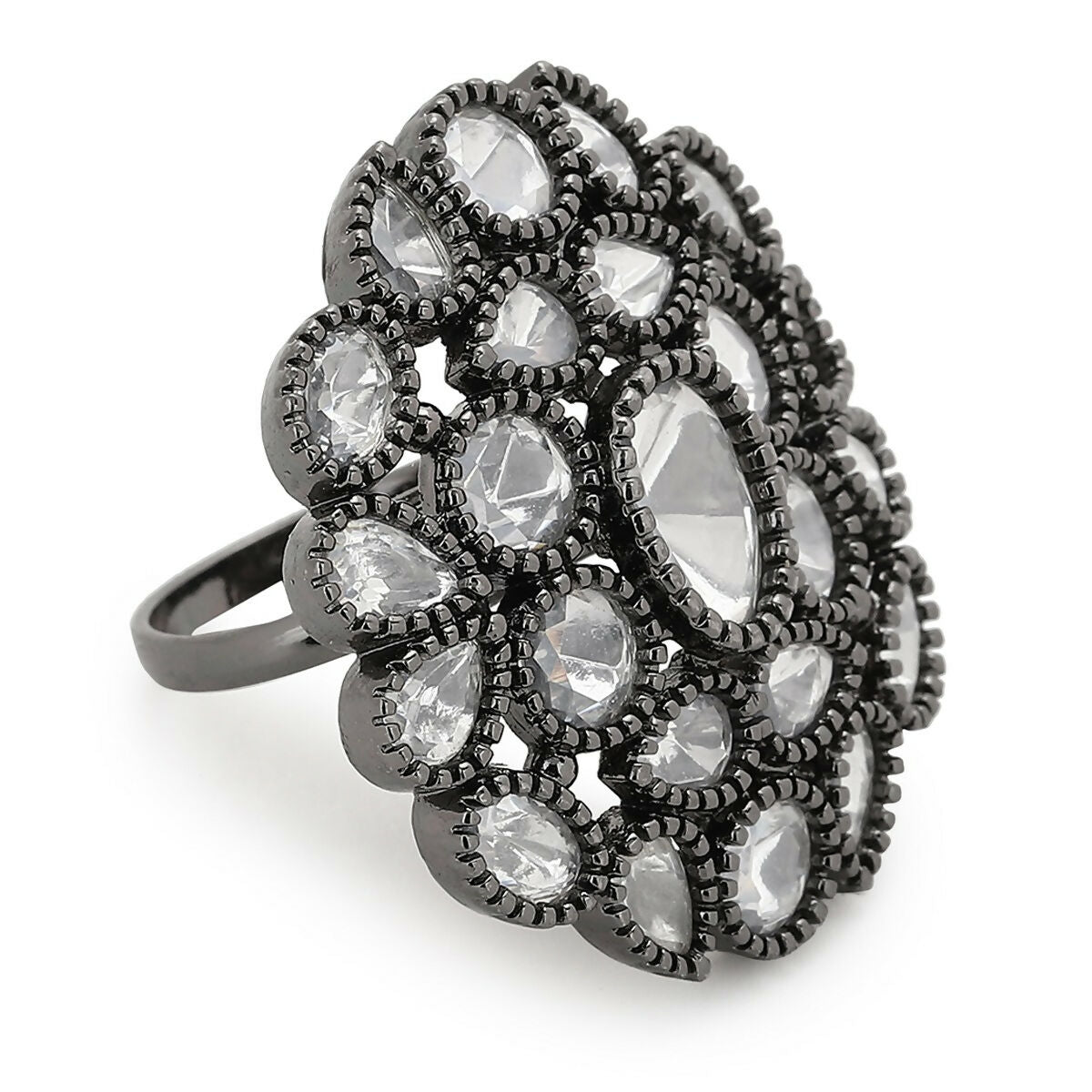 Kundan Over sized Ring- Ruby Raang | Swadesiicart