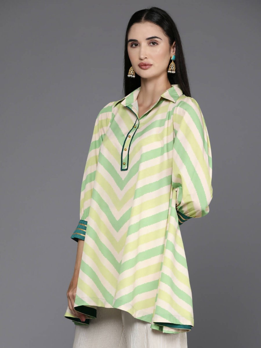 Ahalyaa Women's Traditional wear Tunic - Off White | Swadesiicart