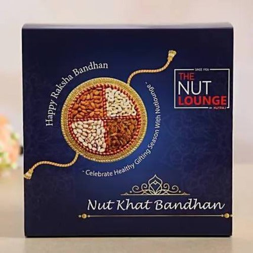 Pearl Sleek Rakhi With Dry Fruits & Besan Laddoos | Swadesiicart