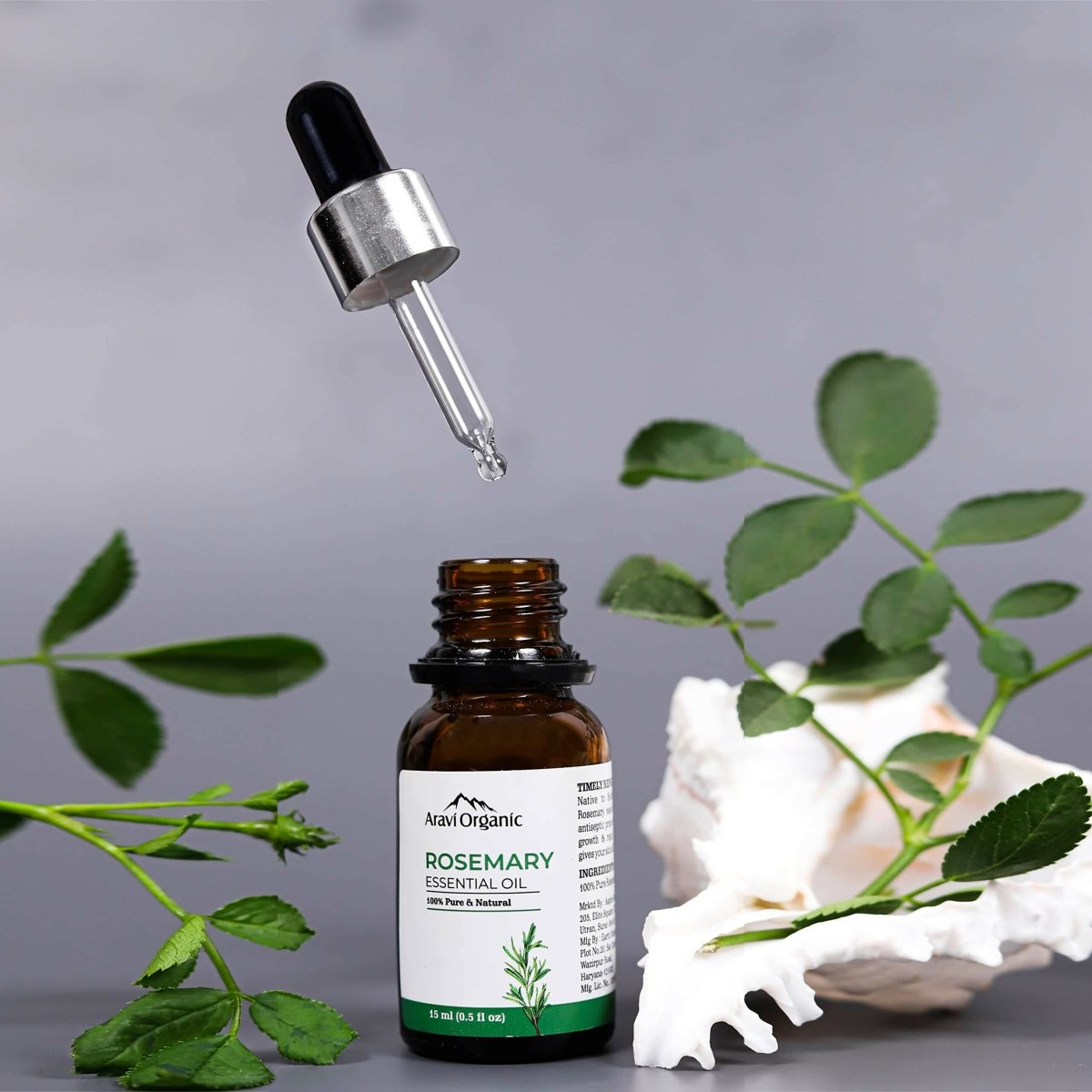 Aravi Organic Rosemary Essential Oil for Hair Growth, Anti Hair Fall | Swadesiicart