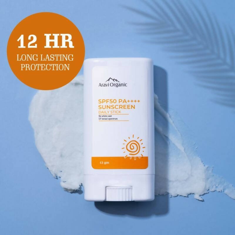 Aravi Organic SPF 50+ Daily Sunscreen Stick | Swadesiicart
