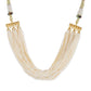 White Brass Gold-Polished Necklace - Ruby Raang | Swadesiicart