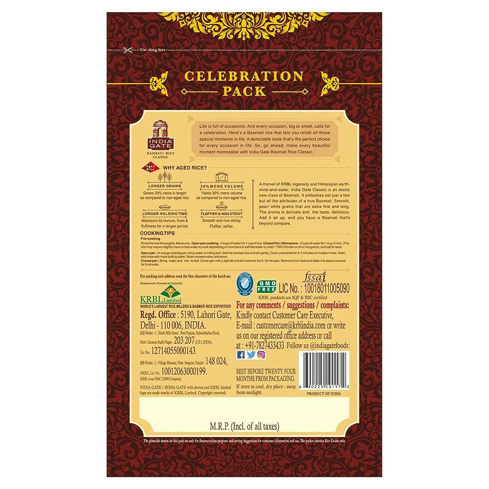 India Gate Basmati Rice Classic - Swadesiicart