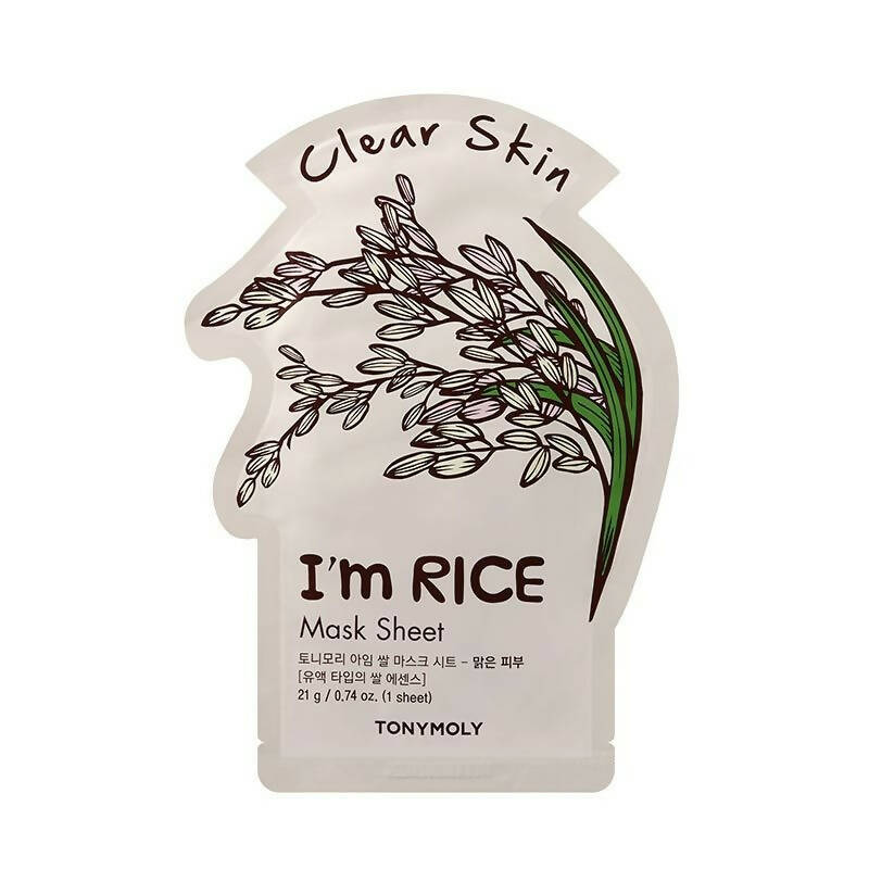 Tonymoly I'M Rice Mask Sheet | Korean Brightening Sheet Mask with Rice Extract for Even Skin Tone