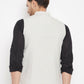 Even Apparels Cream Merino Men Woven Nehru Jacket BF504 | Swadesiicart