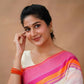 Exclusive Collection Off White Beautiful Khadi Cotton Handloom Saree - Swadesiicart