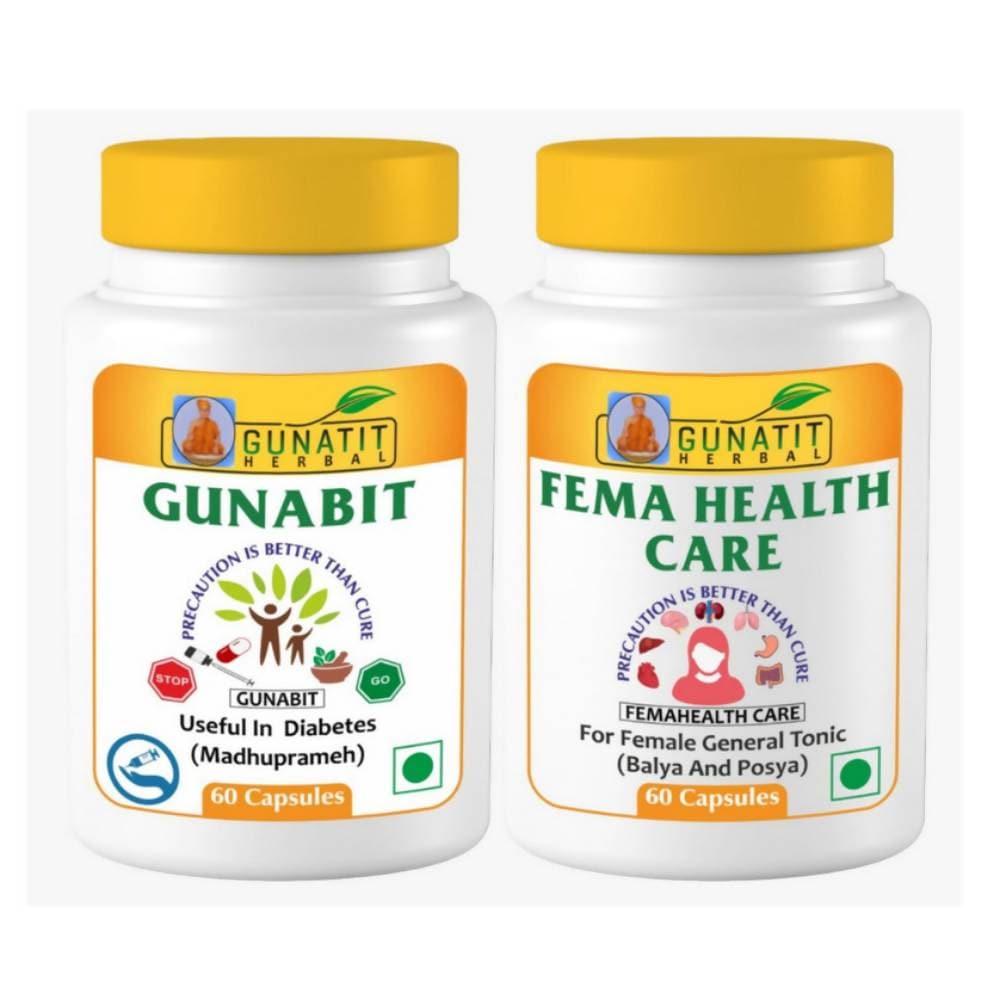 Gunatit Herbal Combo Of Fema Healthcare + Gunabit Capsules | Swadesiicart
