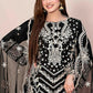 Anaita Black Faux Georgette Stitched Suit with Embroidery Work