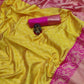 DEIANA'S Beautiful Designer Golden zari Soft Lichi Silk Saree - Yellow - Swadesiicart