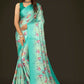 Aayaa Designer Printed Satin Saree - Multi Color