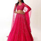 Jyoti Fashion Women's Rani Pink Double Layer Net Sequins Designer Lehenga Choli Set | Swadesiicart